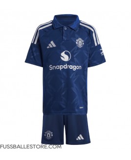 Günstige Manchester United Auswärts Trikotsatzt Kinder 2024-25 Kurzarm (+ Kurze Hosen)